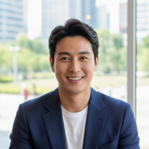 탈모 관리 후 자신감을 되찾고 밝게 웃는 모습