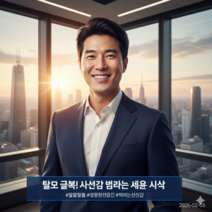 자신감 있게 활짝 웃는 건강한 남성