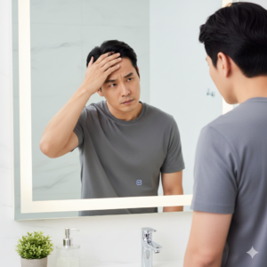 탈모의 고민하는 남성