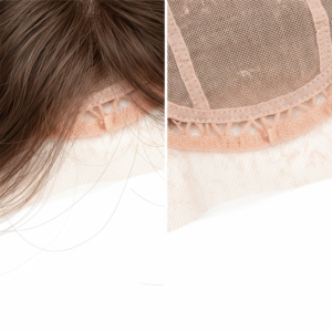 다양한 가발 원사와 클립형 고정 장치를 근접 촬영한 사진